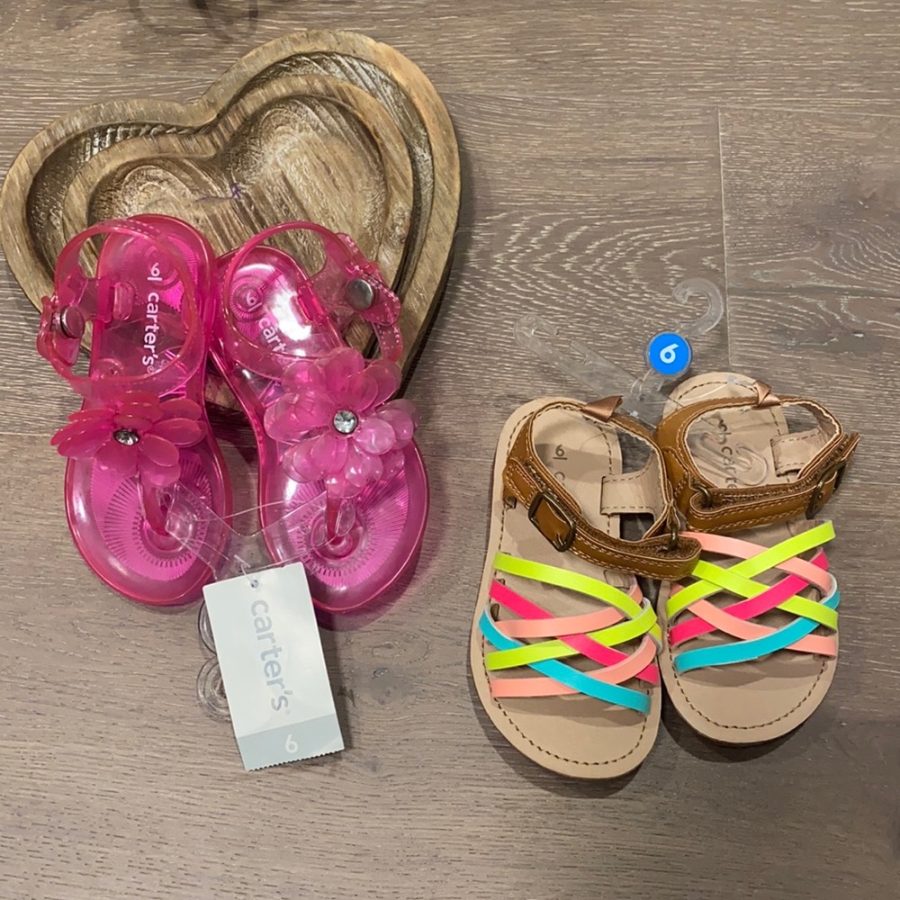 2 pairs of Carter’s Sandals Size 6 Toddler